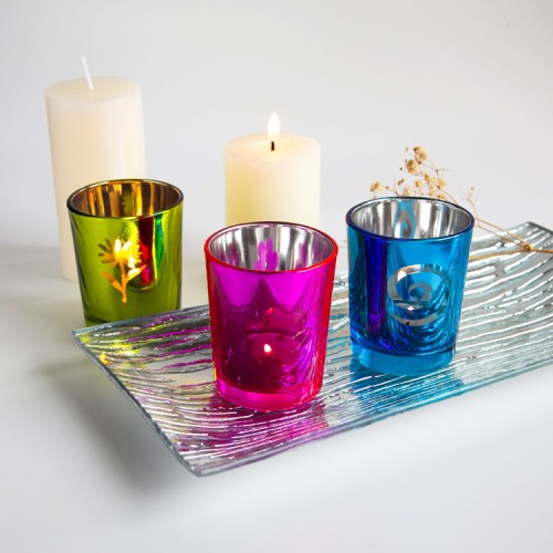  Hollow Out Decorating Candle Holders Candle Container Luxury Glass Candle Jars