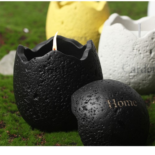 120G Custom logo Amber Grey Cement Candle Jars Concrete Candle Containers with Rough Surface