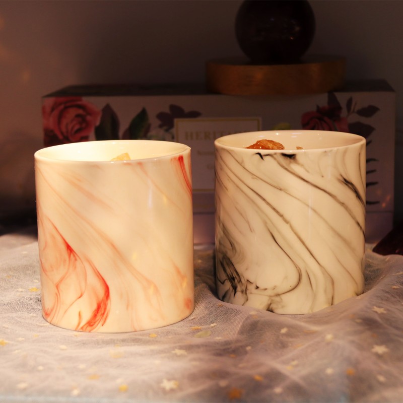 Newest High Quality Printing Colorful Ceramic Jars for Candles for Wedding 