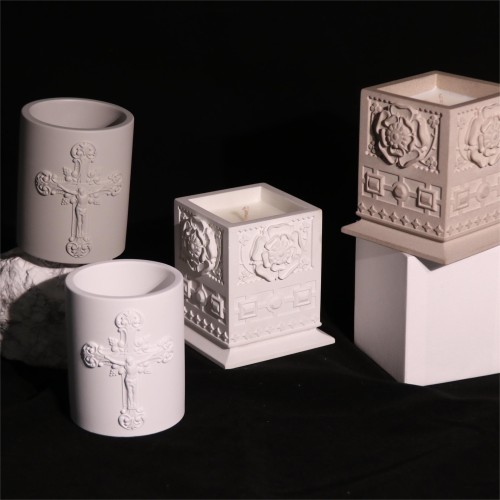 Kabbalah Cement Candle Container Jar Never Seen in the Market Empty Wax Candle Concrete Candle Holder