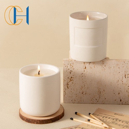 Customized Logo Ceramic Candle Jar Soy Wax Scented Candle Scented Candles Private Label With Box