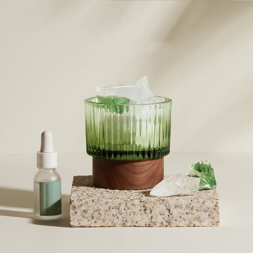 Kabbalah Bougie  De Luxe Anniversaire Nordic Advanced Transparent Green Gradient Glass Jar Candle Set