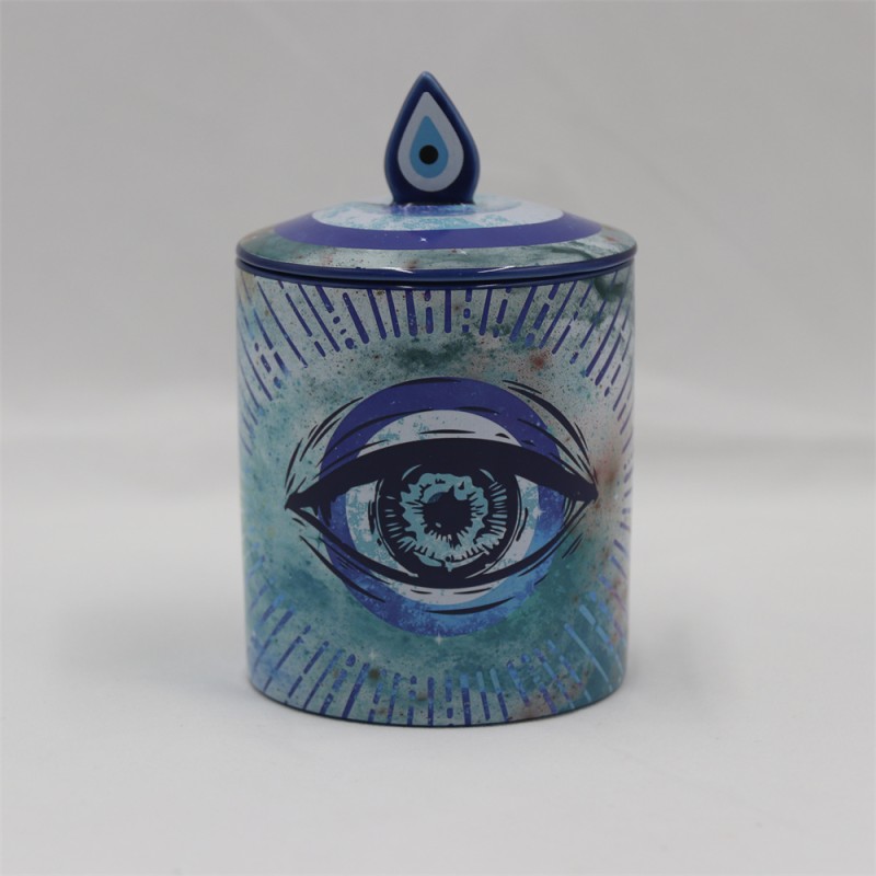 Chakra  Spiritual Protective Good Luck Novelty Stylish Blue Eye Coffee Tea Ceramic  Mug 