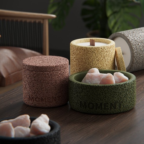 High Quality Colorful Cement Candle Jar Concrete Candle Jar for Candle Making