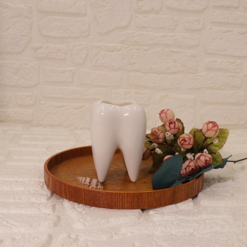 Kabbalah Custom Ceramic White Tooth Shaped for Candle Jar Pottery Crazy Mugs