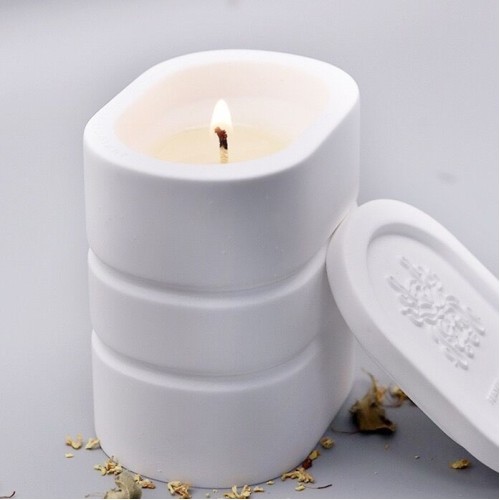 Kabbalah Custom Wholesale Aromatherapy Cement Candle Handmade Soy Wax Smokeless Fragrance Plaster Cup Candle