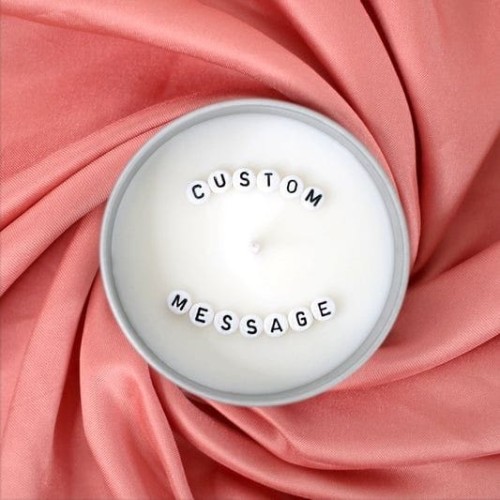 Kabbalah Unique Design Handmade Custom Private Label Pink Personalized Gift Flower Hidden Secret Message Candle