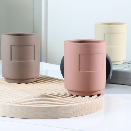 350ML  Luxury Ceramics Candle Containers Customizable Candle Jars Ceramic Candle Jar with Lid