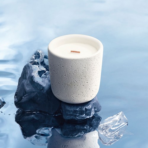 Ceramic Cement Candle Vessels Matte White Candle Jar Candle Jar with Luxury Box