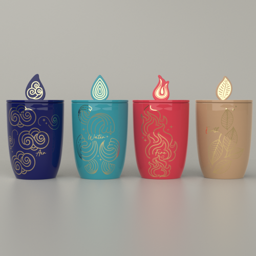 Custom Chakra Logo Luxury Aromatic Ceramic Candle Jars with Lids Fragrance Insertion Velas Private Label Scented Candle