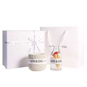 Unique Luxury Candle Bowl Wholesale Large Ceramic Cement Candle Jars With Soy Wax Candles Gift Set 