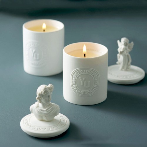 Home Decor High Quality Ceramic Candle Jars Soy Wax Scented Candle With Packing