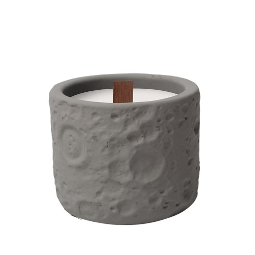 Kabbalah High Customization Original Design Moon Surface Round Cylinder Candle Vessel Cement Candle Jar