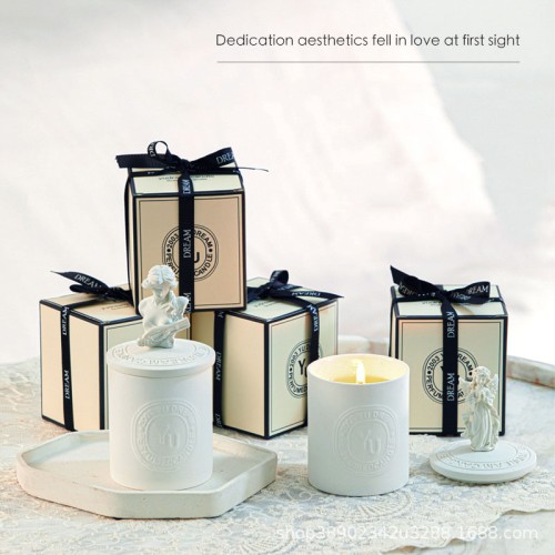 Home Decor High Quality Ceramic Candle Jars Soy Wax Scented Candle With Packing