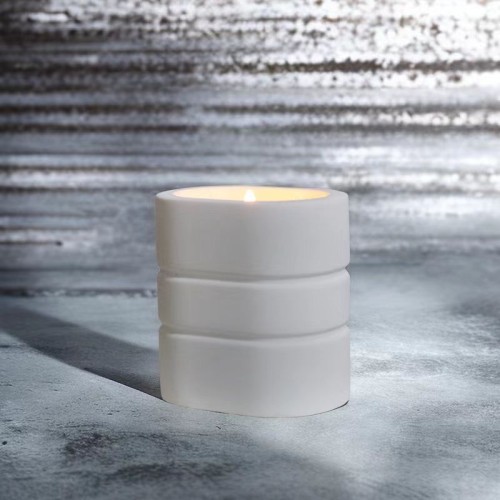 Kabbalah Birthday Wedding Festival White Cotton Wood Wick Cement Plaster Cup Vessel Scented Candles Gift Set With Luxury Pack