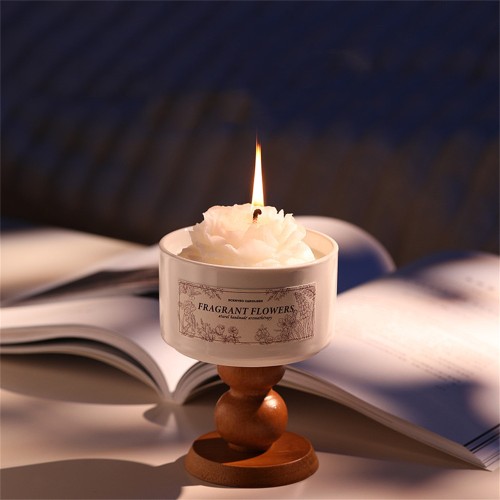 Kabbalah Wholesale Unique Design Soy Wax Infused Custom Flower Wax Shape Candle for Gift