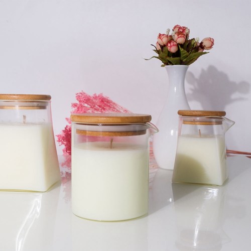 Wholesale Customized Ceramic Candle Different Shapes Candle Jars With Spout Glass Oil Massage Candle