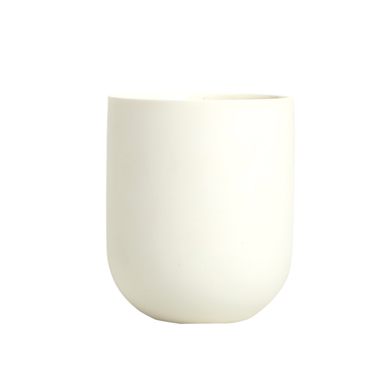 Small Size 220G Home Decoration Valentine's Day Durable ODM & OEM Ceramic White Matt Finished Candle Jar Scented Candle 