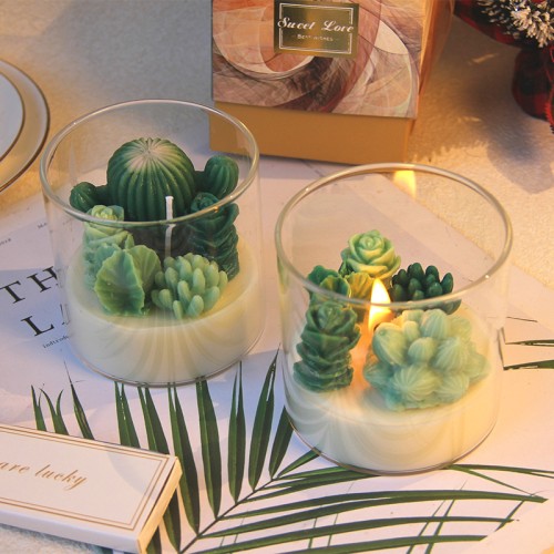 New Arrival Diy Soy Wax Ice Cream Candle With Glass Cute Food Candle for Gift Ice Cream Cone Dessert Candles