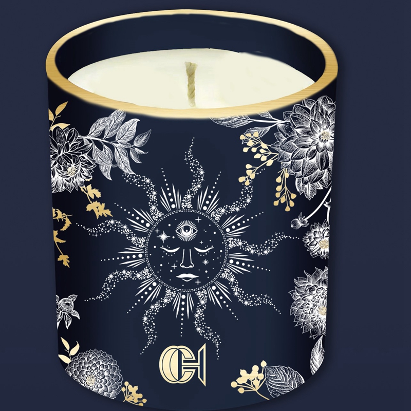 Chakra Factory Wholesale Home Decoration Luxury Special Cornflower Pattern New White Ceramic Candle Jar 