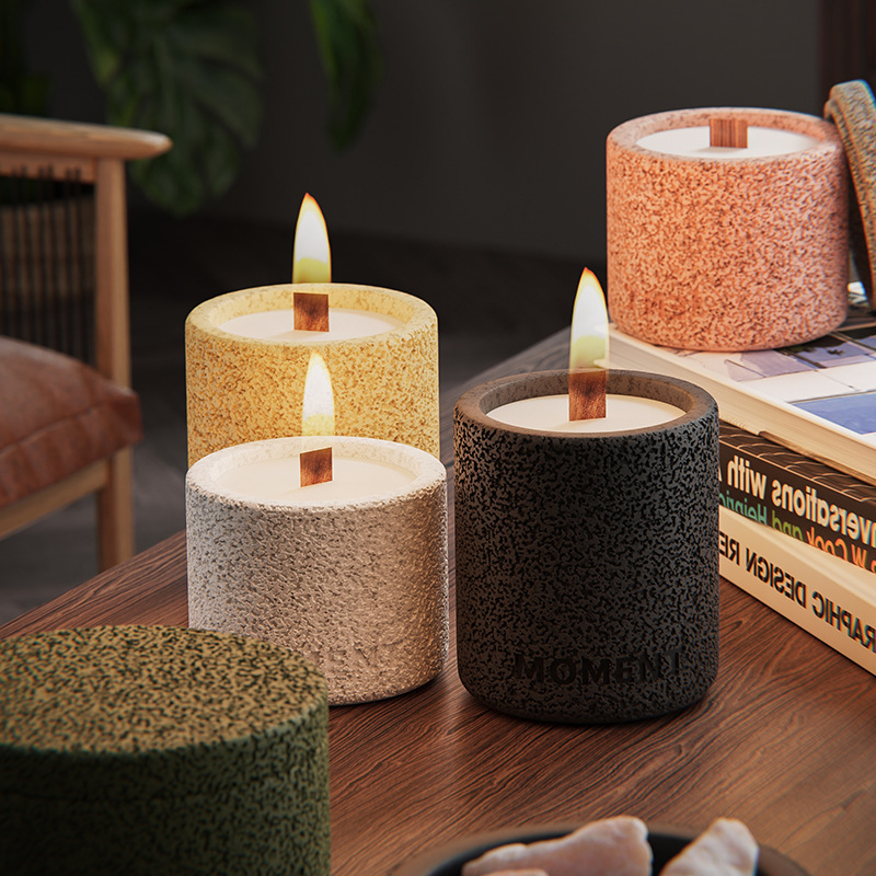 High Quality Colorful Cement Candle Jar Concrete Candle Jar for Candle Making 