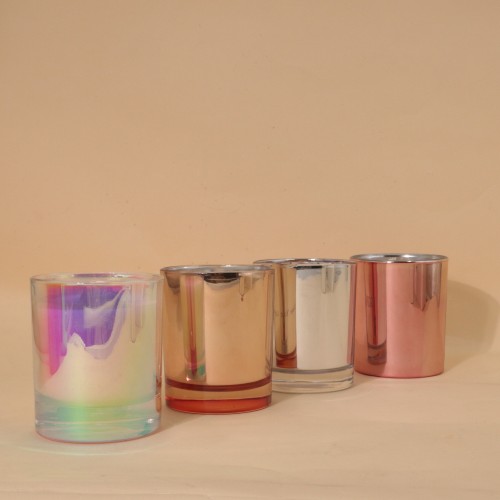 2024 Wholesale Electroplate Factory Glasses Have Their Own Label Wood Core Scented Candles