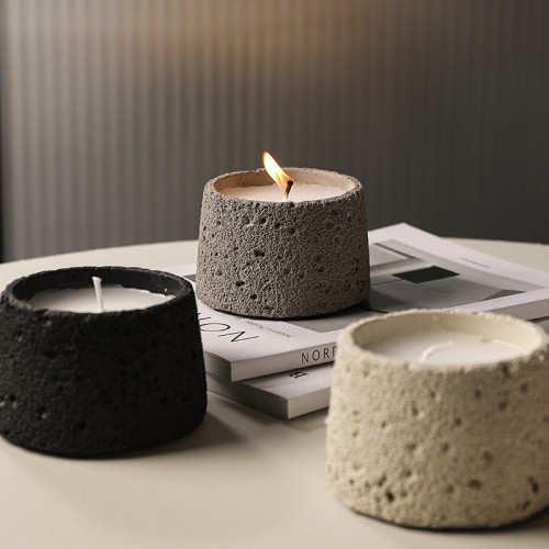 120G Luxurious Cement New Market Home Decorative Candle Making Simple Style Private Logo Big Size Ceramic Candle Jar