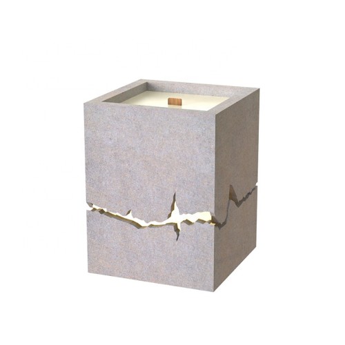 Unique Luxury Soy Wax Cracked Cement Container Making Kit Crystal Scented Candle