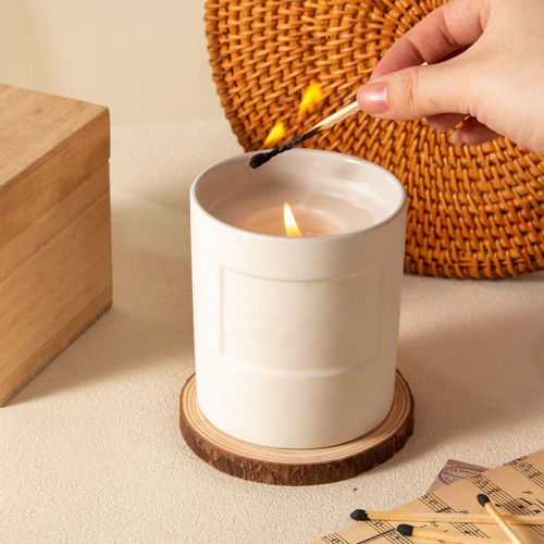 Customized Logo Ceramic Candle Jar Soy Wax Scented Candle Scented Candles Private Label With Box