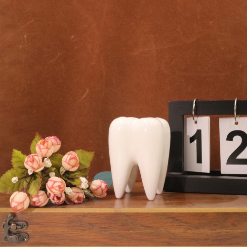 Kabbalah Custom Ceramic White Tooth Shaped for Candle Jar Pottery Crazy Mugs