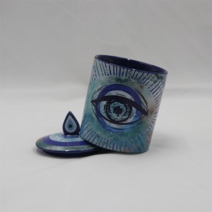 Chakra  Spiritual Protective Good Luck Novelty Stylish Blue Eye Coffee Tea Ceramic  Mug 