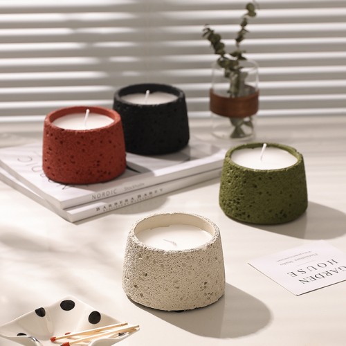 120G Luxurious Cement New Market Home Decorative Candle Making Simple Style Private Logo Big Size Ceramic Candle Jar