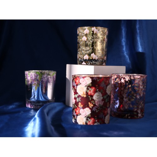 Wholesale Designer Stylish Healing Flowers Scented Candles With Crystal Dried Flowers