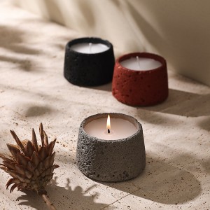 120G Luxurious Cement New Market Home Decorative Candle Making Simple Style Private Logo Big Size Ceramic Candle Jar 