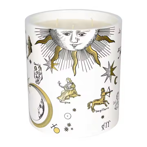 Kabbalah Luxury Private Label Star Moon Zodiac Ceramic Cup Scented Candles with Lid Package Box