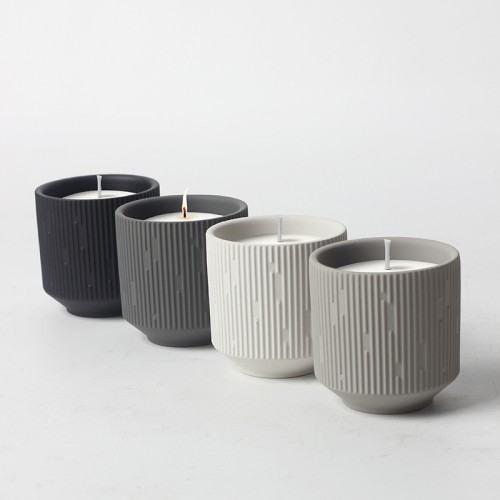 Custom Private Label Original Design Colorful Modern Wholesale Cement Candles Jar