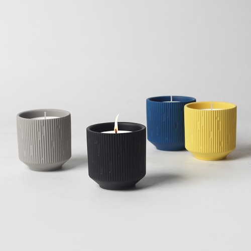 Custom Private Label Original Design Colorful Modern Wholesale Cement Candles Jar