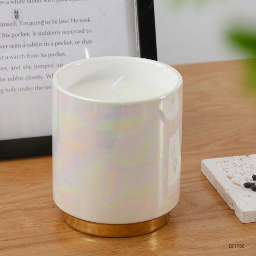 Shiny Glaze Ceramic Empty Candle Jar  Bulk Scented Candle With Soy Wax